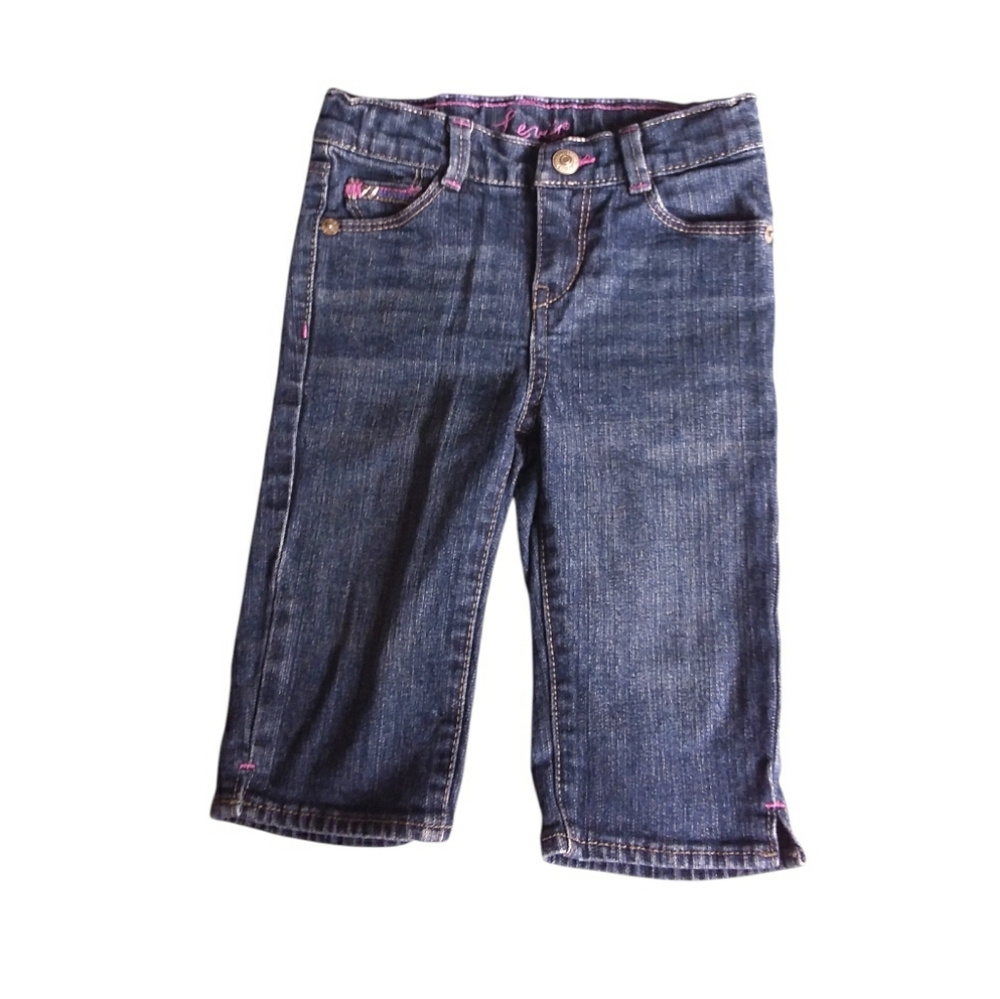 LEVIS Girls Denim Capri Pant With Pocket Bling